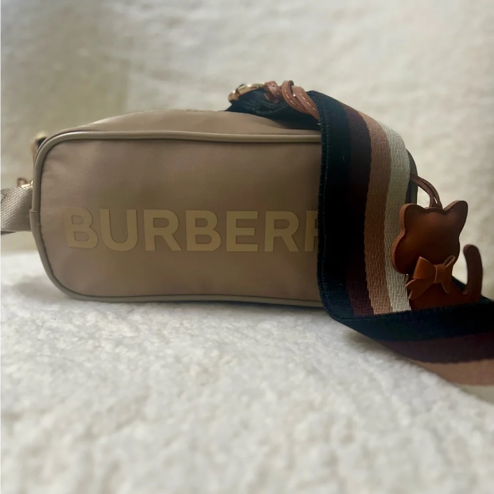 Burberry Converted Bag With Crossbody Strap and Purse Charm